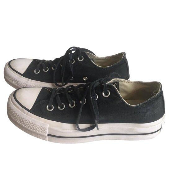 Converse Chuck Taylor All Star Platform Sneaker Women Size 6.5 Canvas Low Top - Picture 1 of 11